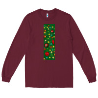 Burgundy christmas pen wraps Long Sleeve Tee - BundleAndBundleShop