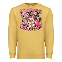 Antique Gold Somebunny loves you Easter Day Premium Sweatshirt - CowGirlArtShop