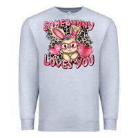 Heather Grey Somebunny loves you Easter Day Premium Sweatshirt - CowGirlArtShop