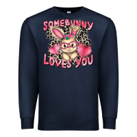 Navy Somebunny loves you Easter Day Premium Sweatshirt - CowGirlArtShop