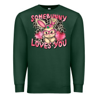 Sports Green Somebunny loves you Easter Day Premium Sweatshirt - CowGirlArtShop