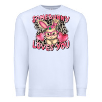 White Somebunny loves you Easter Day Premium Sweatshirt - CowGirlArtShop