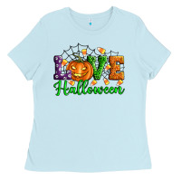 Baby Blue love halloween Ladies Tee - Artiststas