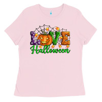 Bubblegum Pink love halloween Ladies Tee - Artiststas