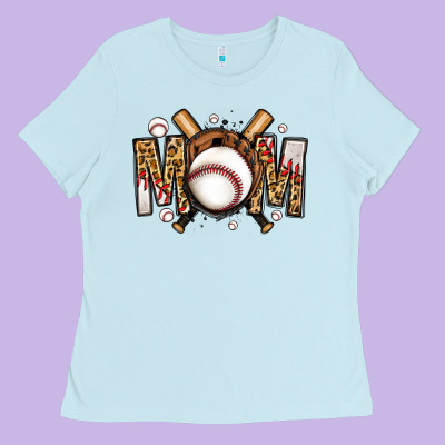 Baseball Mom Ladies Tee Designed By Jasminsmagicworld