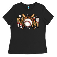 Black baseball mom Ladies Tee - Jasminsmagicworld