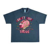 Midnight Navy forget love id rather fall into tacos Urban Heavy Tee - MaliasSmallBusiness