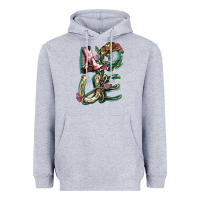 Heather Grey Love boots horseshoe Heavyweight Hoodie - HowdyJamesFarm