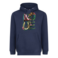 Navy Love boots horseshoe Heavyweight Hoodie - HowdyJamesFarm