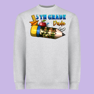 5 Th Grade Dude Heavyweight Sweatshirt Designed By Bundleandbundleshop
