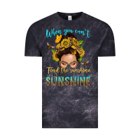Cloud Black when you cant find the sunshine be the sunshine me Vintage Tee - NancyCooperArtShop