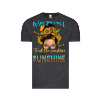 Vintage Black when you cant find the sunshine be the sunshine me Vintage Tee - NancyCooperArtShop