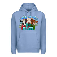 Colony Blue heifers its cold outside Premium Hoodie - CowGirlArtShop