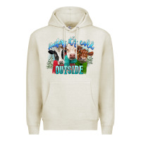 Oatmeal Heather heifers its cold outside Premium Hoodie - CowGirlArtShop