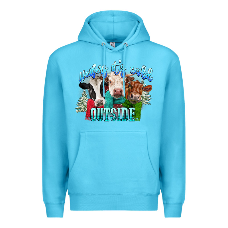 Heifers Its Cold Outside Premium Hoodie by CowGirlArtShop | Teevron