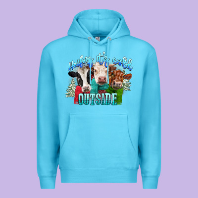 Heifers Its Cold Outside Premium Hoodie Designed By Cowgirlartshop