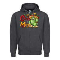 Smoke Cinco de mayo with cactus Zipper Hoodie - NancyCooperArtShop