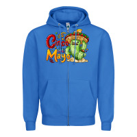 True Royal Cinco de mayo with cactus Zipper Hoodie - NancyCooperArtShop