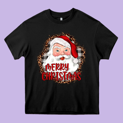 Merry Christmas Santa Heavy Core Tee Designed By Jahusdesignshop