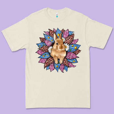 Easter Leopard Bunny Sunflower Premium Tee Designed By Artiststas