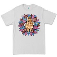 Dove Grey easter leopard bunny sunflower Premium Tee - Artiststas