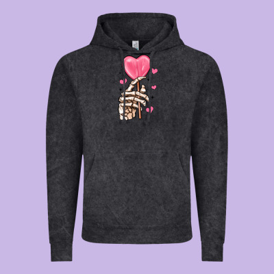 Skeleton Hand With Sugar Valentines Day Vintage Hoodie Designed By Maliassmallbusiness