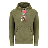 Vintage Olive skeleton hand with sugar valentines day Vintage Hoodie - MaliasSmallBusiness