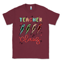 Burgundy teacher claus Classic Tee - MaliasSmallBusiness