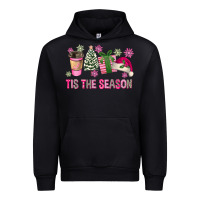 Black Pink Christmas Tis The Season Urban Hoodie - FaDigitalArtStudio