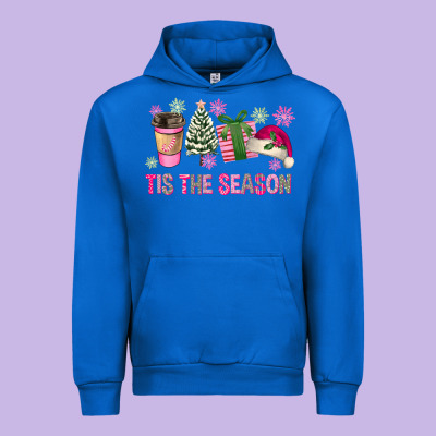 Pink Christmas Tis The Season Urban Hoodie Designed By Fadigitalartstudio