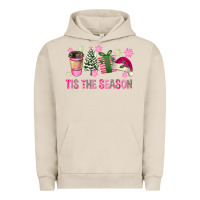 Pigment French Oak Pink Christmas Tis The Season Urban Hoodie - FaDigitalArtStudio
