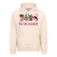 Sandshell Pink Christmas Tis The Season Urban Hoodie - FaDigitalArtStudio