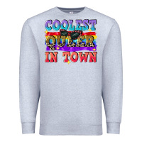 Heather Grey Coolest queer in town Premium Sweatshirt - CowGirlArtShop