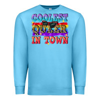 Ocean Blue Coolest queer in town Premium Sweatshirt - CowGirlArtShop