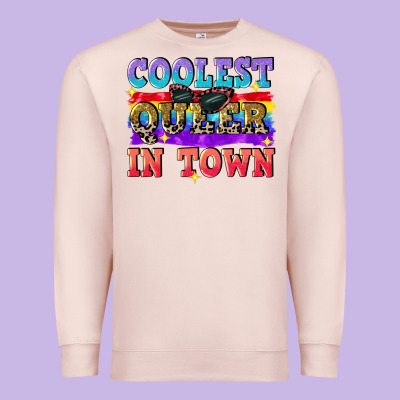 Coolest Queer In Town Premium Sweatshirt Designed By Cowgirlartshop