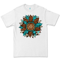 White gemstone cowhide leopard turquoise sunflower Premium Tee - Artiststas