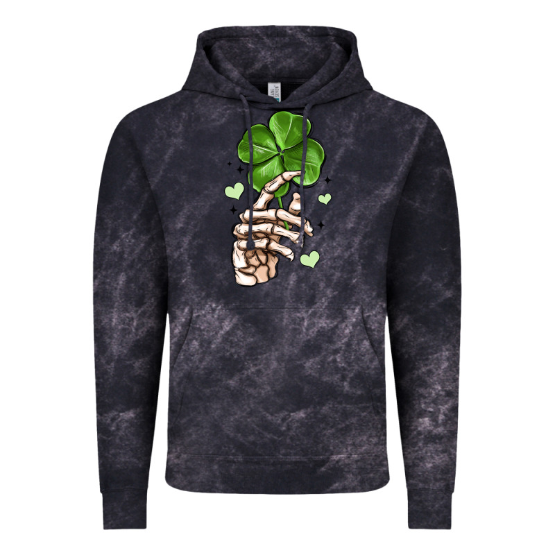 Skeleton Hand With Shamrock St Patrick S Day Vintage Hoodie by MaliasSmallBusiness | Teevron