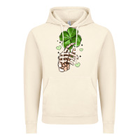 Vintage Artic skeleton hand with shamrock st patrick s day Vintage Hoodie - MaliasSmallBusiness