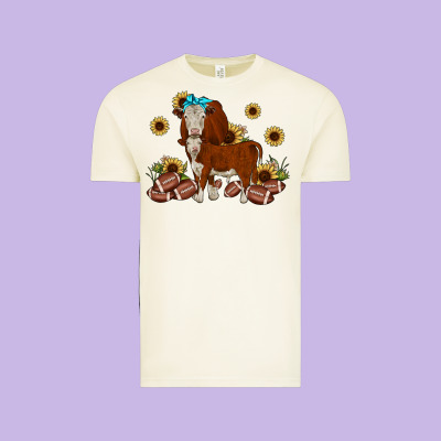 Football Hereford Sunflower Vintage Tee Designed By Jahusdesignshop