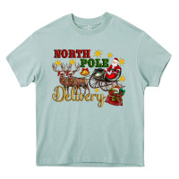 North Pole Delivery Santa Sleigh Heavy Core Tee | Teevron