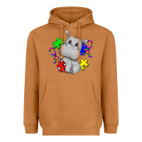 Meerkat autism hippopotamus Heavyweight Hoodie - CowGirlArtShop