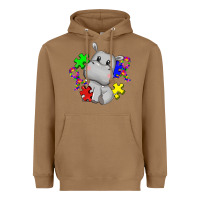 Toasted Coconut autism hippopotamus Heavyweight Hoodie - CowGirlArtShop