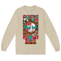 Mushroom Play Ball Baseball With Pink Flowers 12 Oz Slim Can Cooler Long Sleeve Tee - BundleAndBundleShop