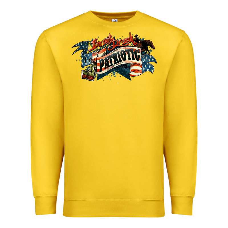 I'm Not Drunk I'm Patriotic 4th Of July Premium Sweatshirt by HowdyJamesFarm | Teevron