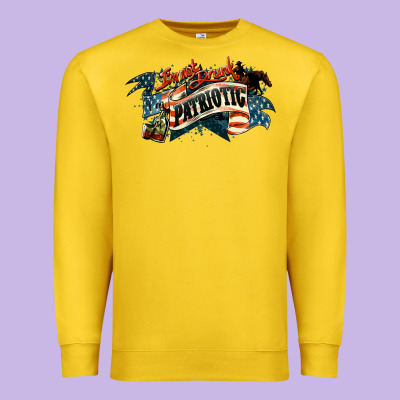 I'm Not Drunk I'm Patriotic 4th Of July Premium Sweatshirt Designed By Howdyjamesfarm