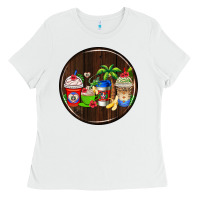 White dominican republic coasters Ladies Tee - AdoDesignShop