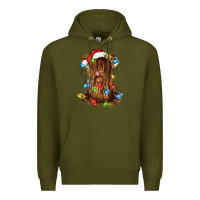 Army Green christmas heifer cow gnome Premium Hoodie - CowGirlArtShop