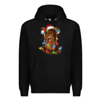 Black christmas heifer cow gnome Premium Hoodie - CowGirlArtShop
