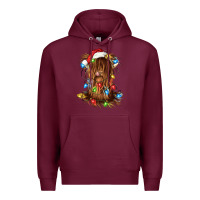 Burgundy christmas heifer cow gnome Premium Hoodie - CowGirlArtShop