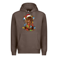 Coffee christmas heifer cow gnome Premium Hoodie - CowGirlArtShop